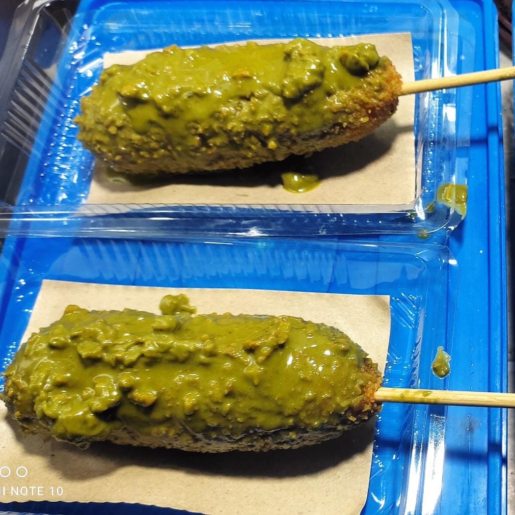 Corndog greentea crunchy