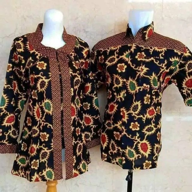 Couple batik motif daun duri