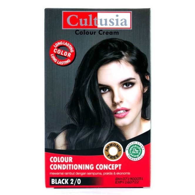 Cultusia Colour Cream Black - Rambut