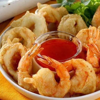 Cumi atau Udang Goreng Tepung