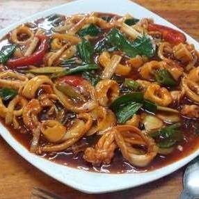 Cumi atau Udang Saus Tiram