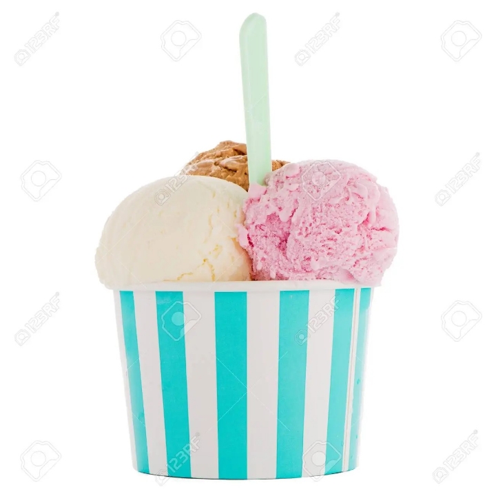 Cup 3 Scoop Ice Cream