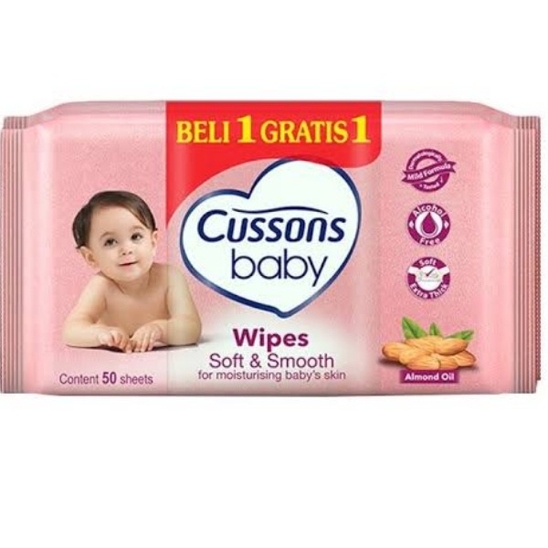 Cussons Baby Wipes Soft Smooth 50 Sheet