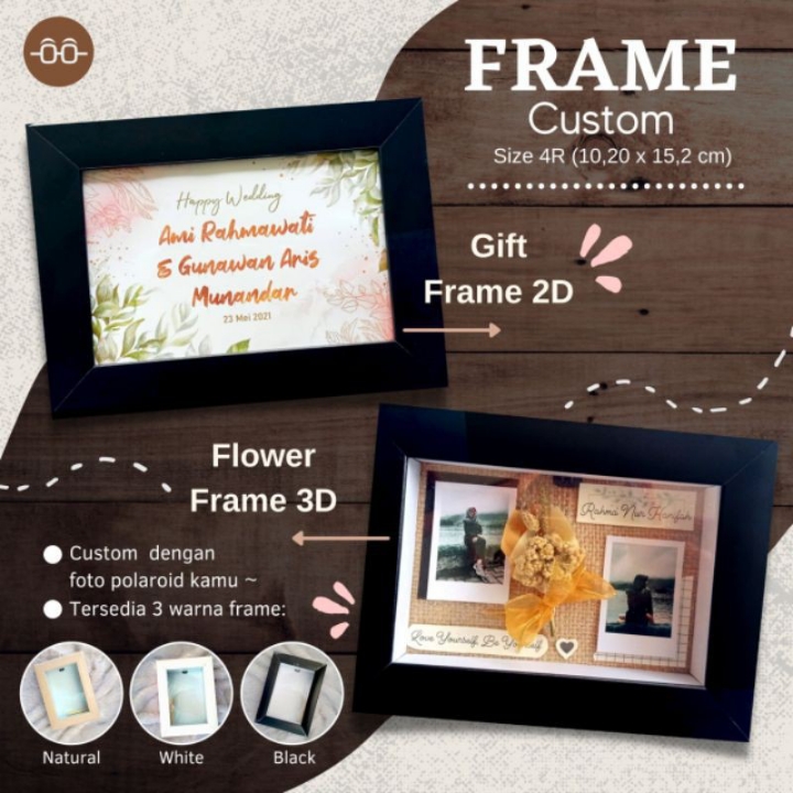 Custom Frame Flower untuk Hadiah Pernikahan Souvenir Pernikahan Wisuda 4