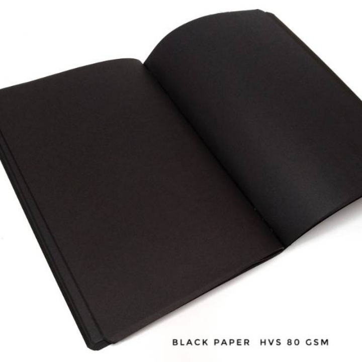 Custom Notebook HARDCOVER HVS Hitam Polos 80 gsm 3