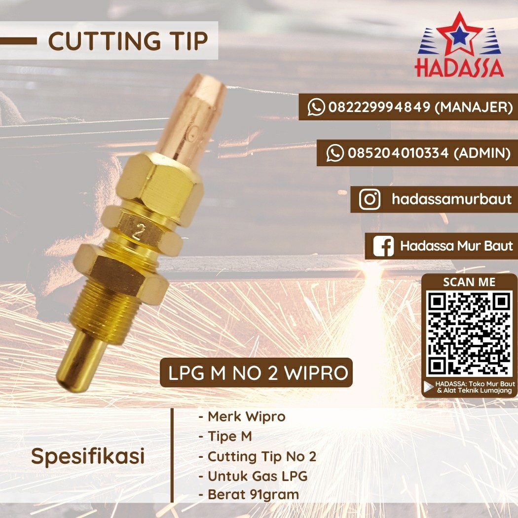 Cutting Tip LPG M No 2 Wipro