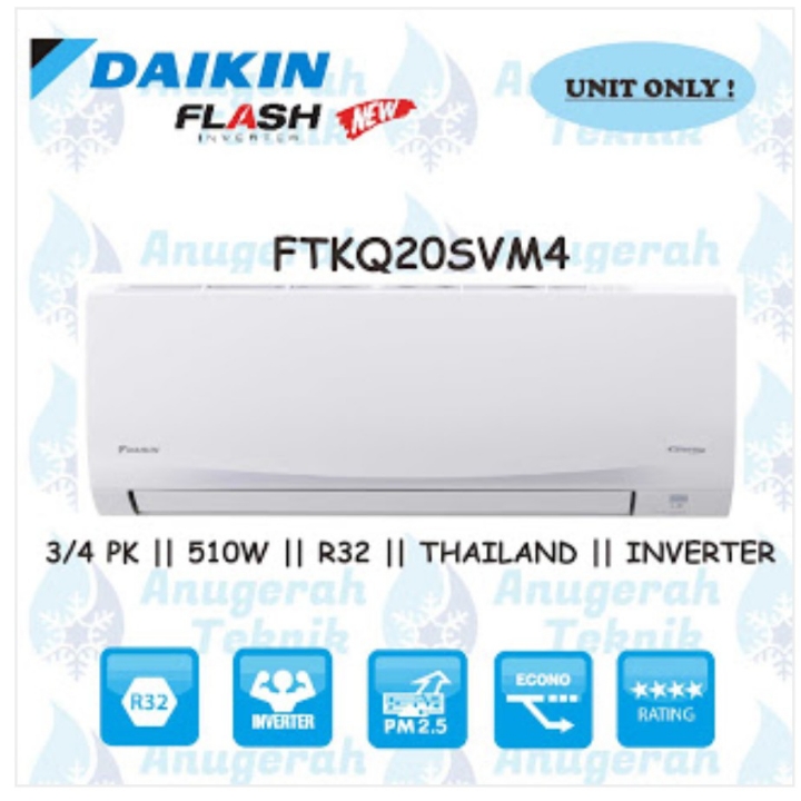 DAIKIN AC Split 34 PK FTKQ20SVM4 Flash Inverter