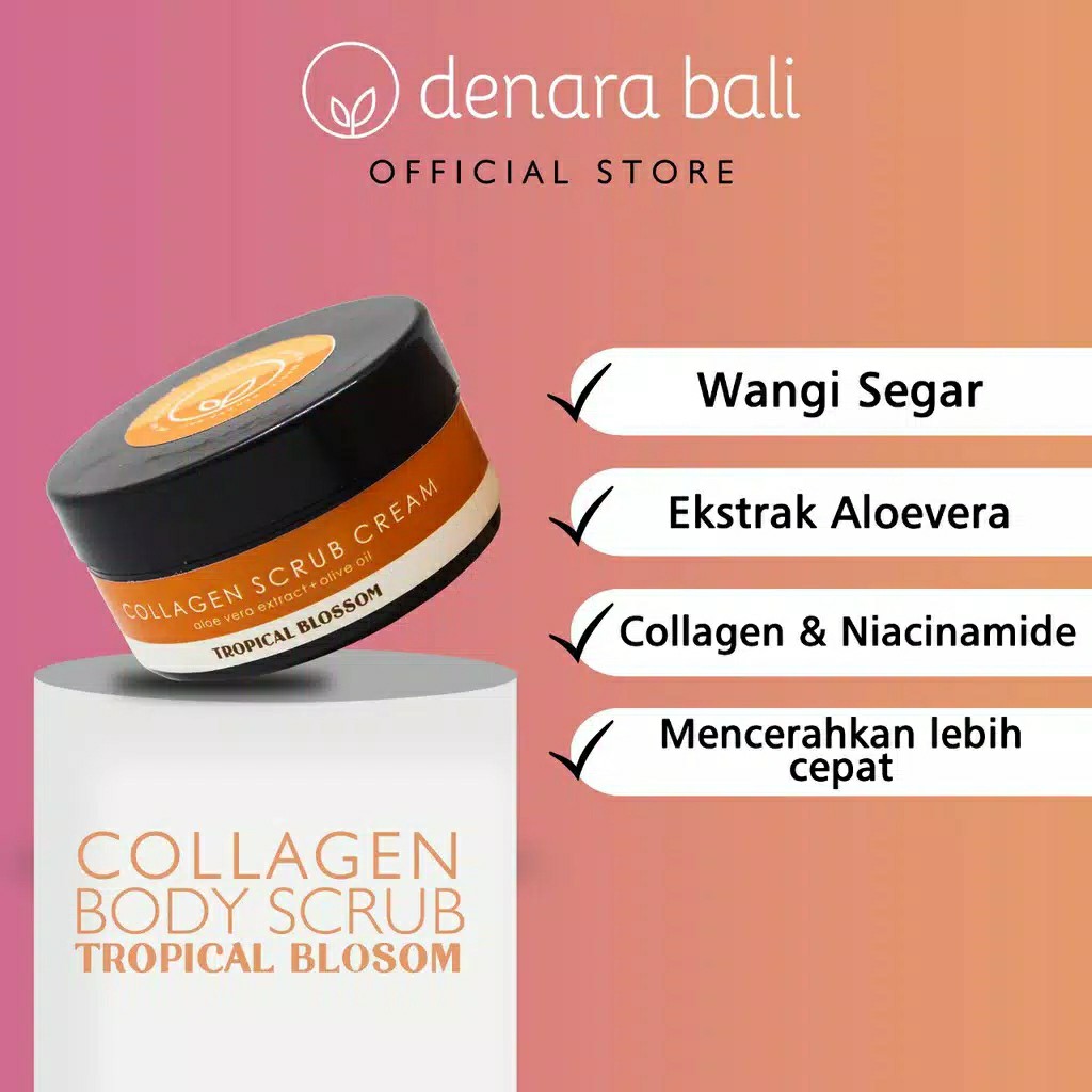 DENARA BALI PREMIUM SERIES Body Scrub Colagen and Lightening 100gr 3