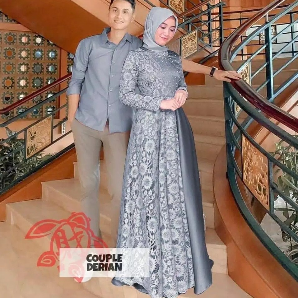 DERIAN COUPLE  BAJU PASANGAN MUSLIM TERBARU  OUTFIT KONDANGAN