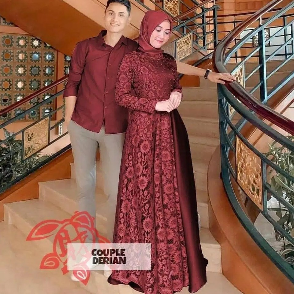 DERIAN COUPLE  BAJU PASANGAN MUSLIM TERBARU  OUTFIT KONDANGAN 2