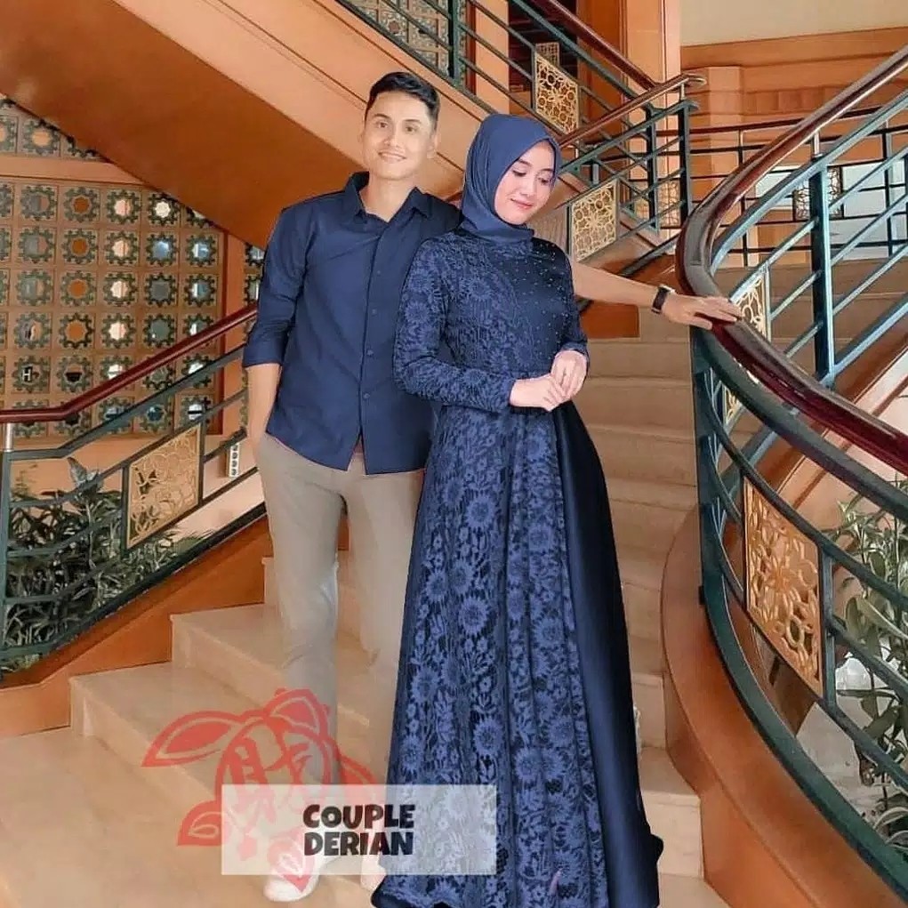 DERIAN COUPLE  BAJU PASANGAN MUSLIM TERBARU  OUTFIT KONDANGAN 3