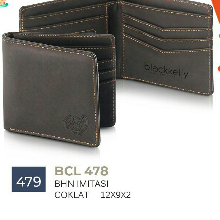 DOMPET LIPAT CASUAL PRIA BLACKKELLY KATALOG BARU COD ASLI OR