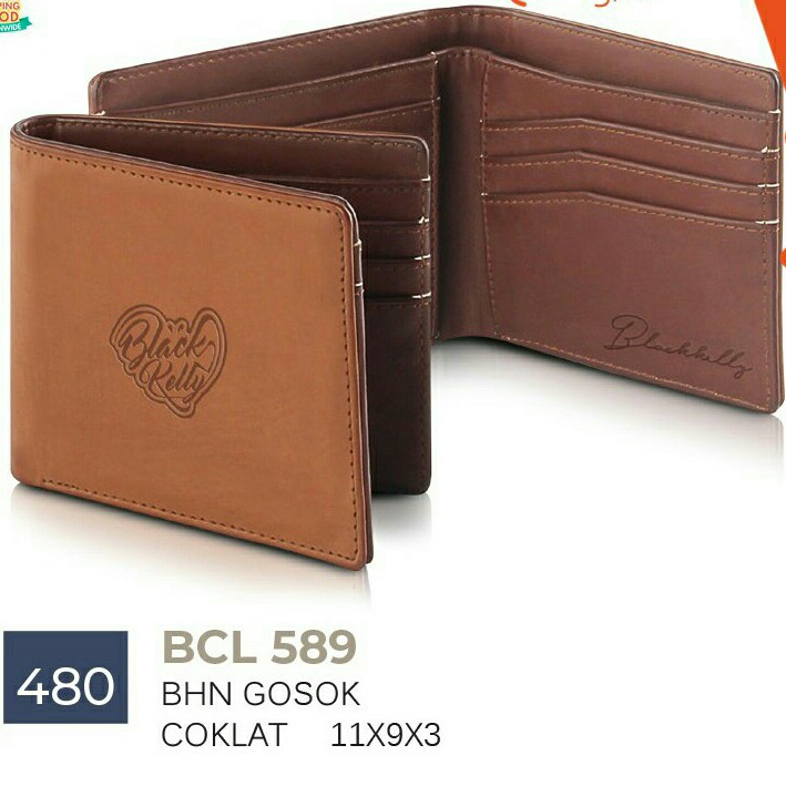 DOMPET LIPAT CASUAL PRIA BLACKKELLY KATALOG BARU COD ASLI OR