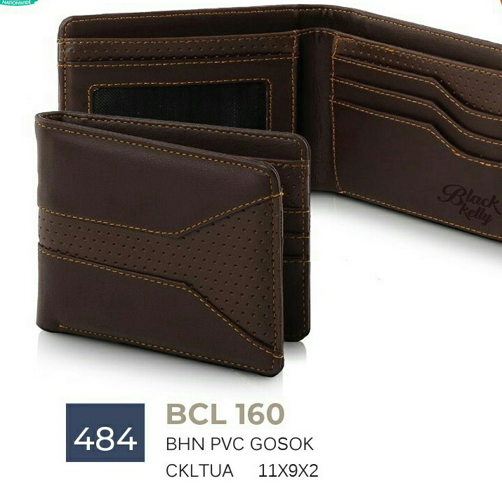 DOMPET LIPAT CASUAL PRIA BLACKKELLY KATALOG BARU COD ASLI OR