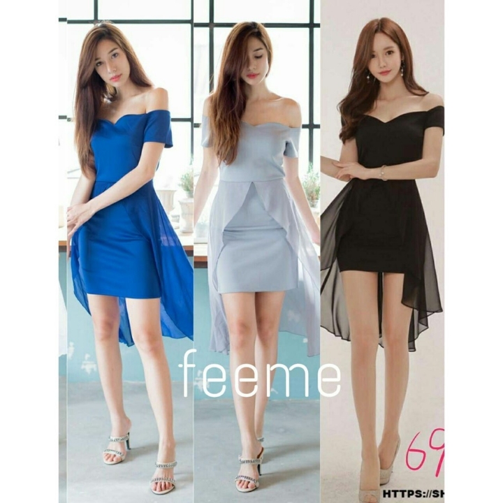 DRESS FEEME NAVY