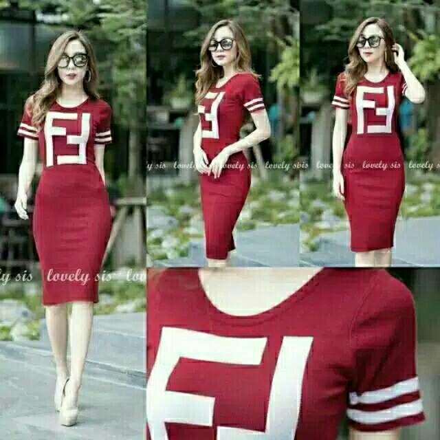 DRESS FIFI Maroon