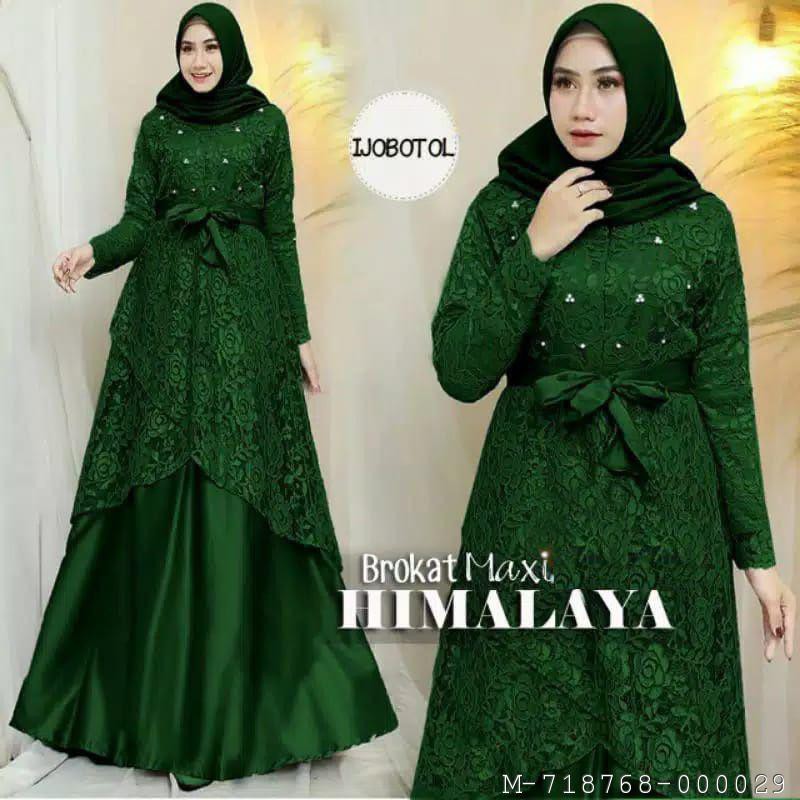 DRESS MAXI GLITER MEWAH BRUKAT 4