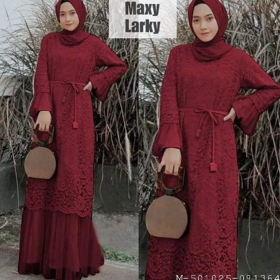 DRESS MAXI WANITA MUSLIM LARSY 2