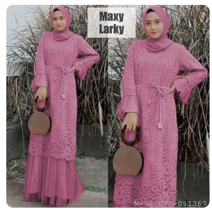 DRESS MAXI WANITA MUSLIM LARSY 3