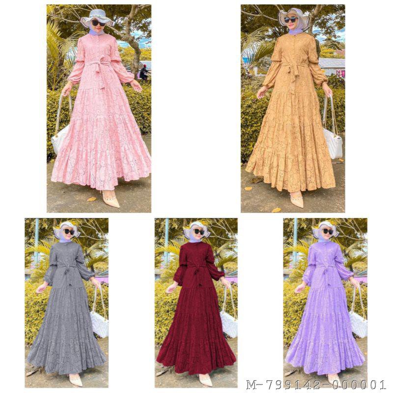 DRESS MAXI WANITA ROSELANI BRUKAT