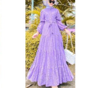 DRESS MAXI WANITA ROSELANI BRUKAT 5