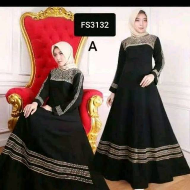 DRESS MUSLIM WANITA ABAYA MUTIARA