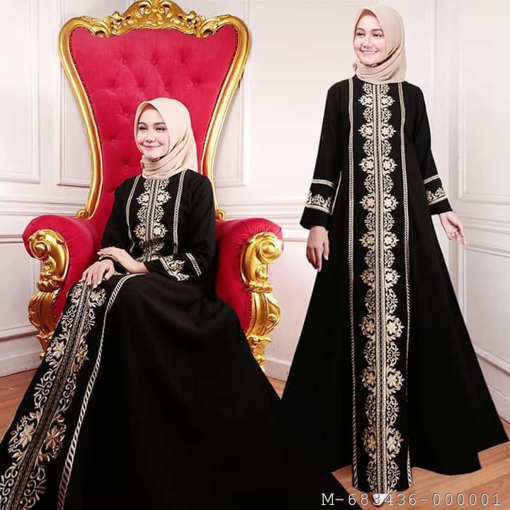 DRESS MUSLIM WANITA GAMIS BORDIR