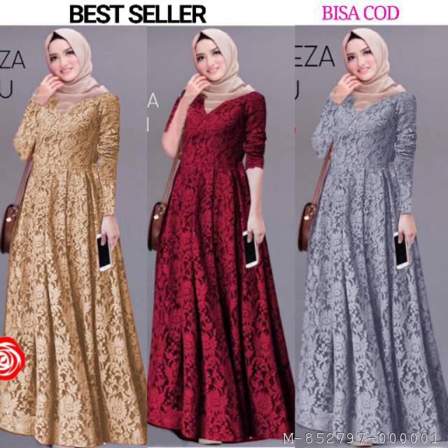 DRESS MUSLIM WANITA GAMIS BRUKAT