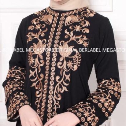 DRESS MUSLIM WANITA MOTIF BORDIR 2