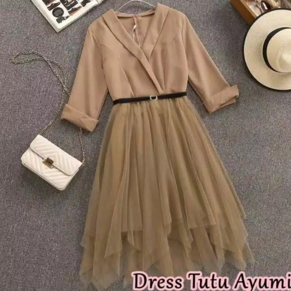 DRESS TUTU AYUMI STELAN FASHION MUSLIM TERBARU PAKAIAN WANITA TERMURAH 3