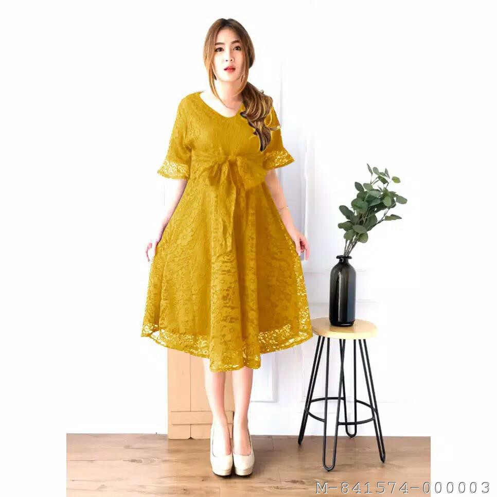 DRESS WANITA CASUAL MIDI YESSI