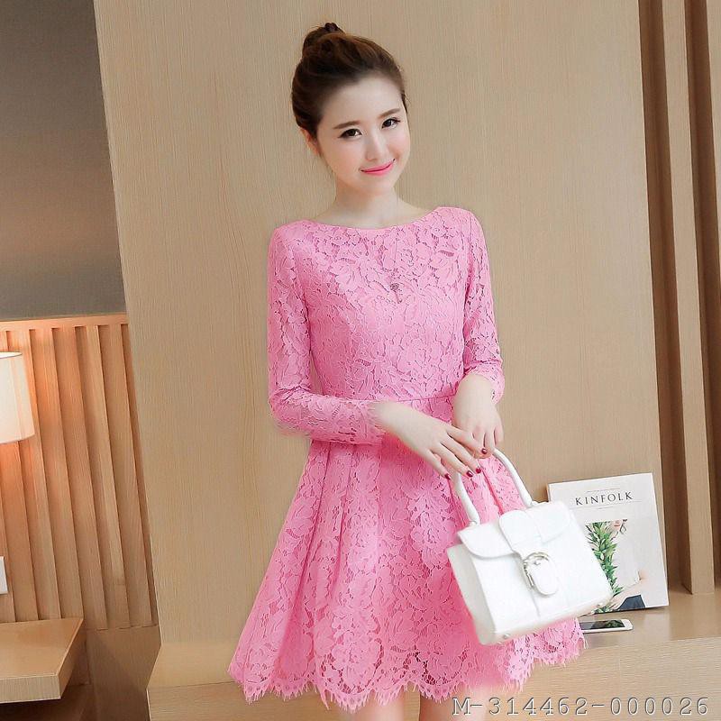 DRESS WANITA FASHION SELIEN BRUKAT 3