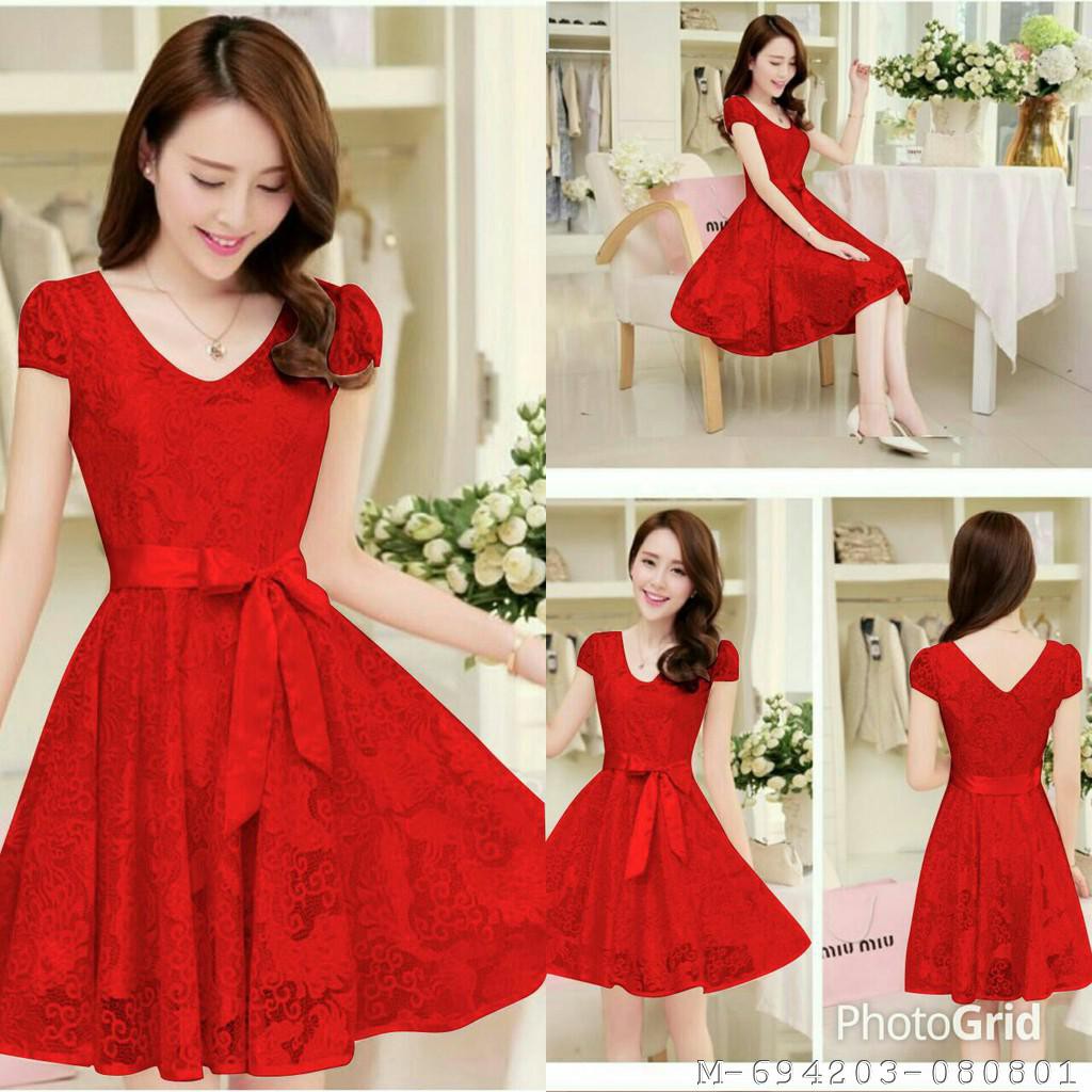 DRESS WANITA FULL BRUKAT ANGGUNG 3