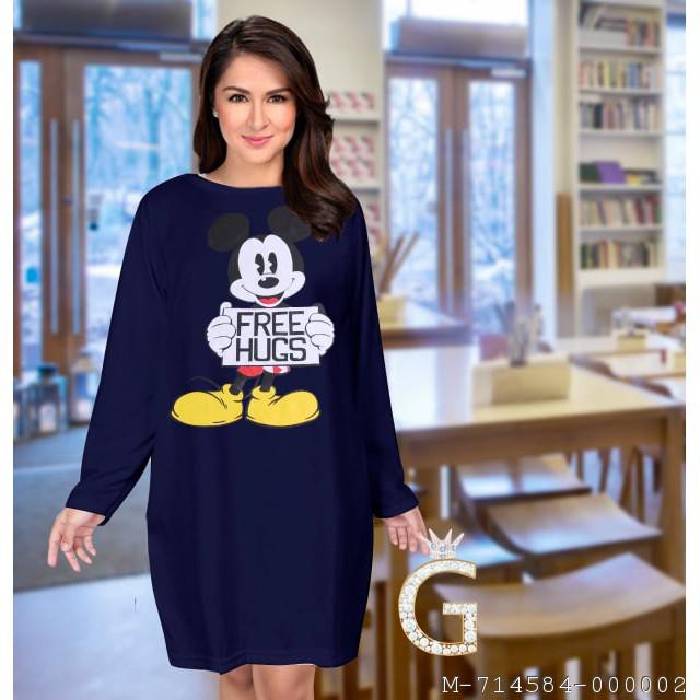 DRESS WANITA MOTIF MICKEY