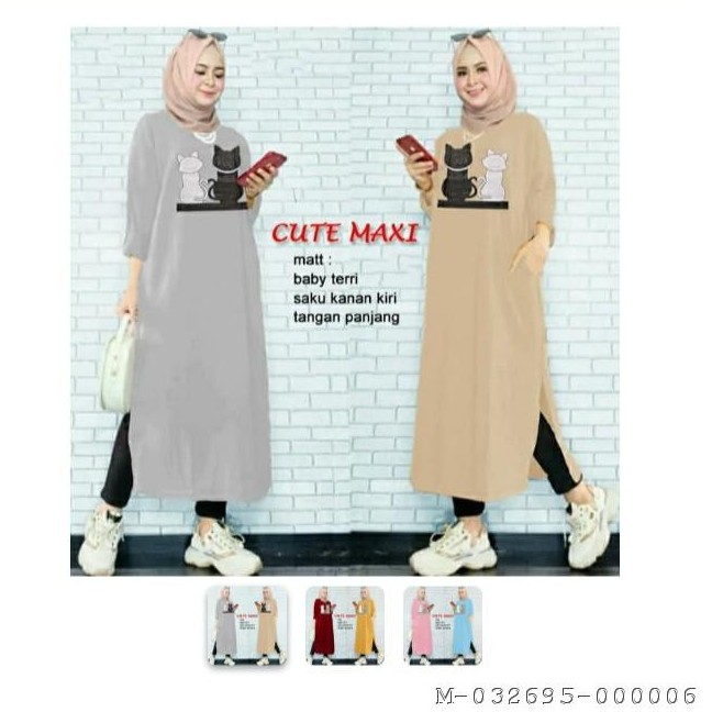 DRESS WANITA MUSLIM MAXI KITTY