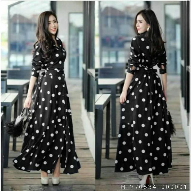 DRESS WANITA POLKA RAYON 2