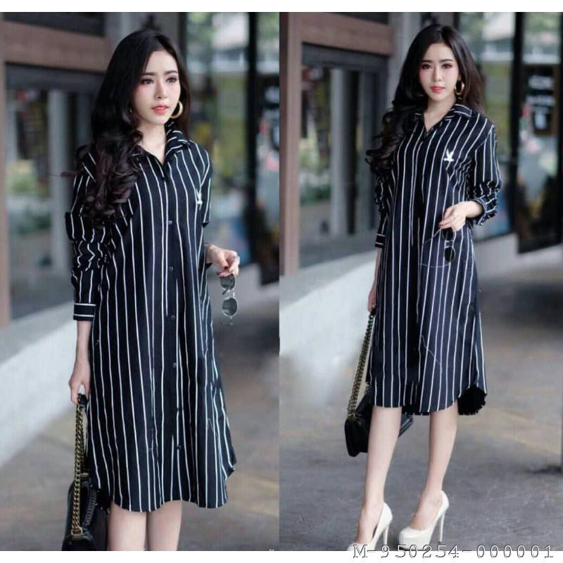 DRESS WANITA STRIP TWISCONE Ini