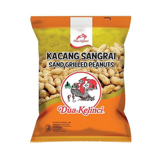 DUA KELINCI KACANG SANGRAI RASA ALAMI AL-FOIL 180 GR