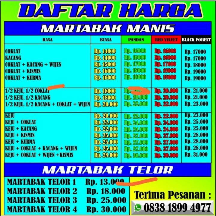 Daftar Harga