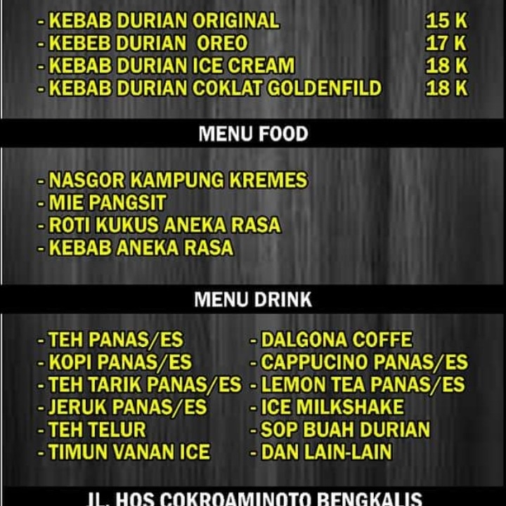 Daftar Menu