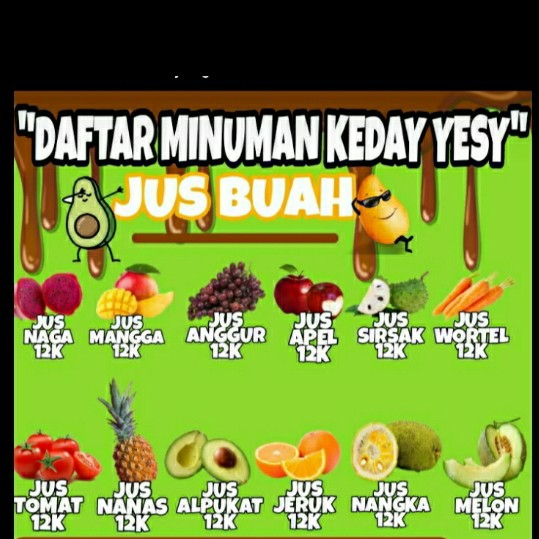 Daftar Menu Jus