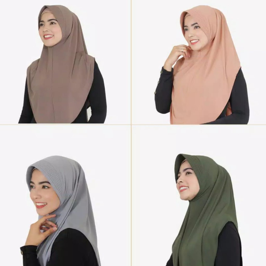 Daily Hijab Khiimar Jersey Penguin Premium Jilbab Ameera Kerudung Keyv