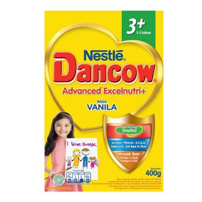 Dancow 3 Plus Rasa Vanila 400 G