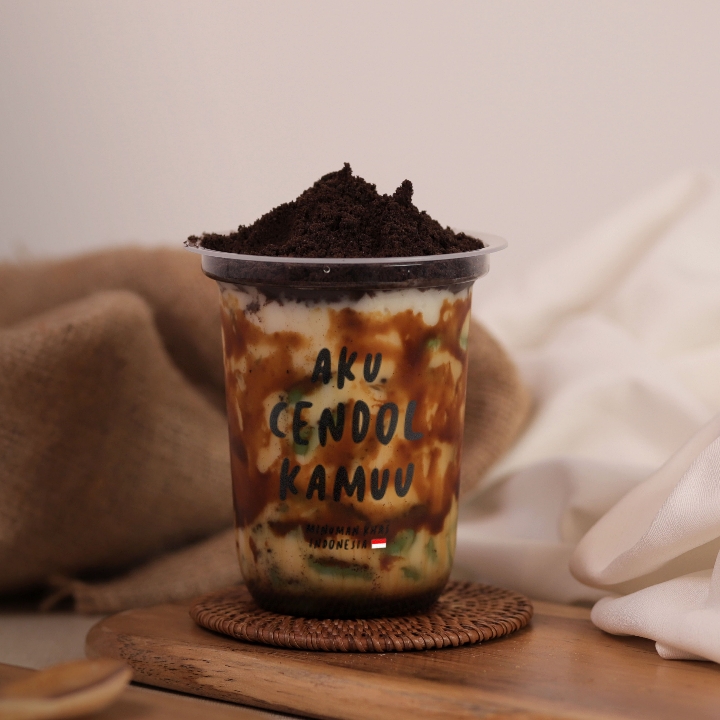 Dawet Coklat Topping Dark Cookies