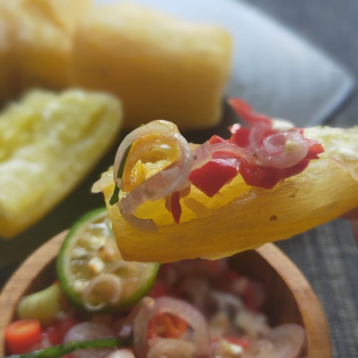 Deep Fry Cassava with Balinese Sambal Matah