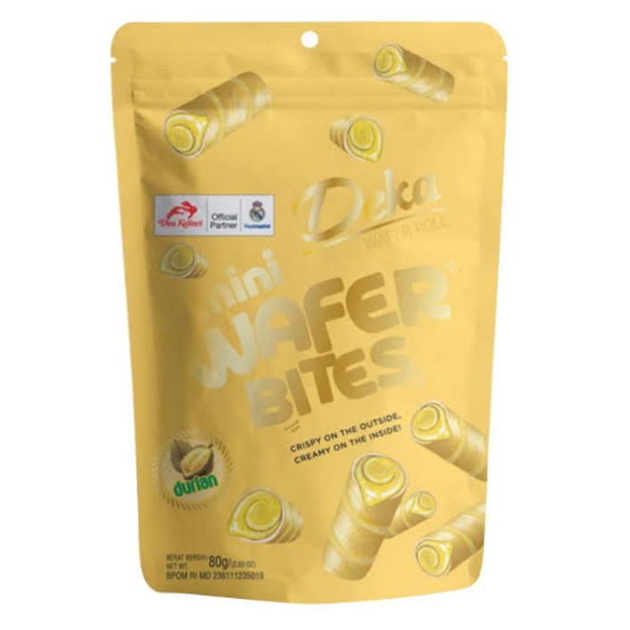 Deka Wafer Roll Mini Wafer Bites Durian 80g