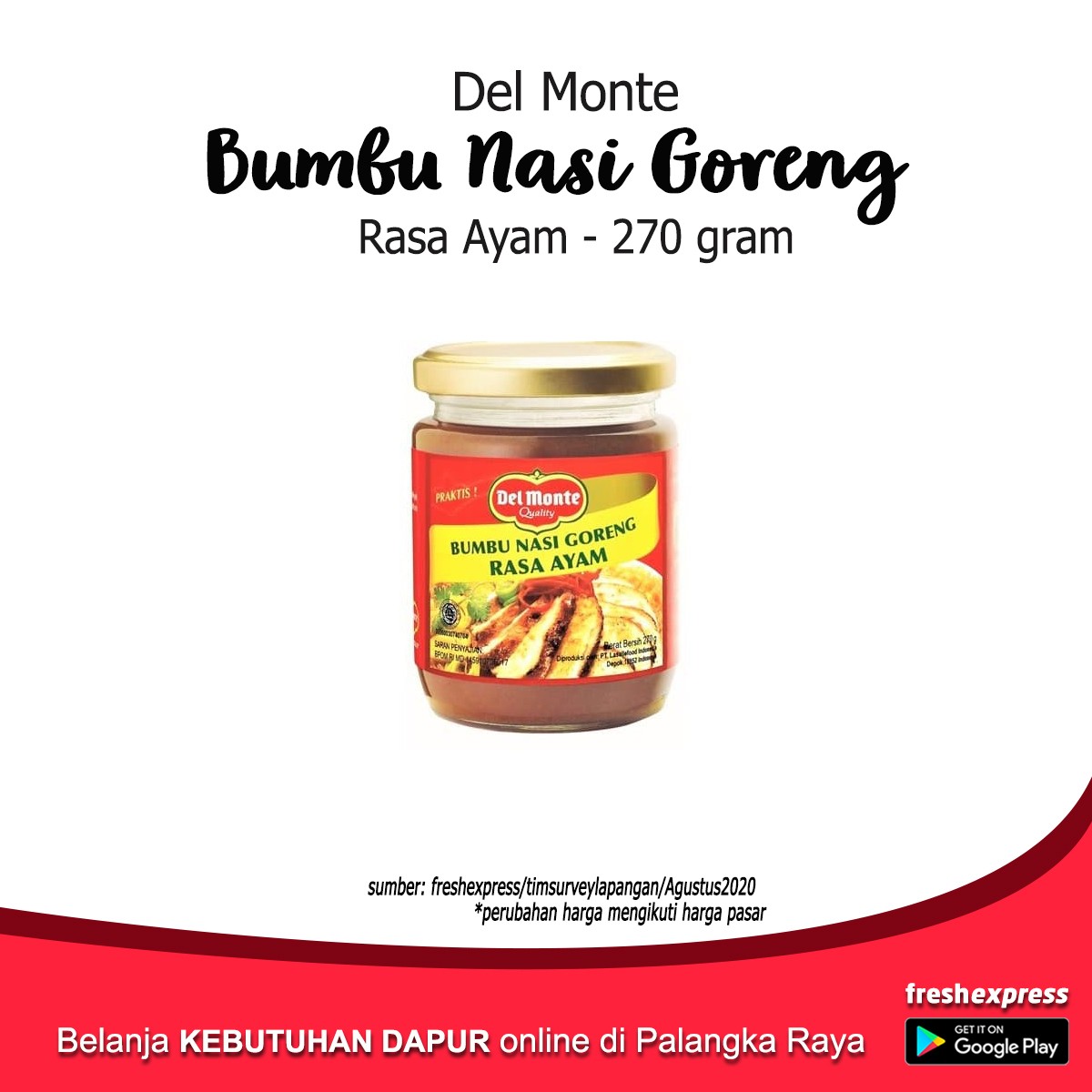 Del Monte Bumbu Nasi Goreng Rasa Ayam 270 Gram