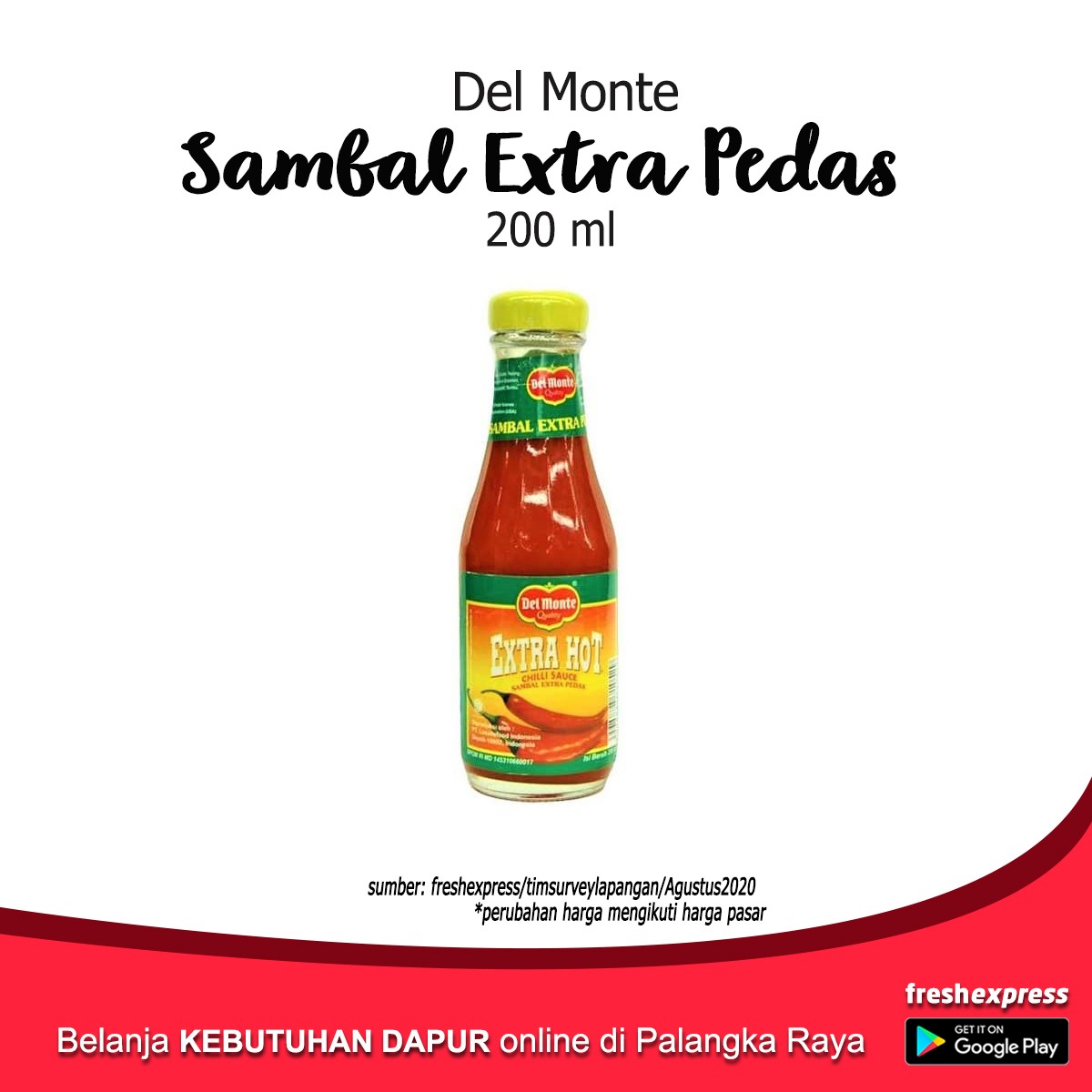 Del Monte Sambal Extra Pedas 200 Ml