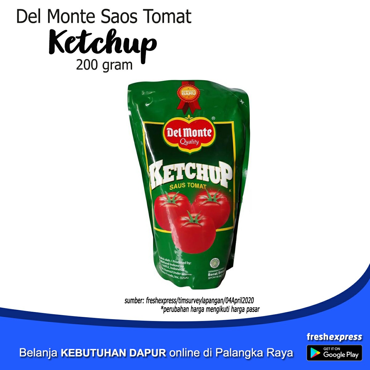 Del Monte Saos Tomat Ketchuo 200 Gram