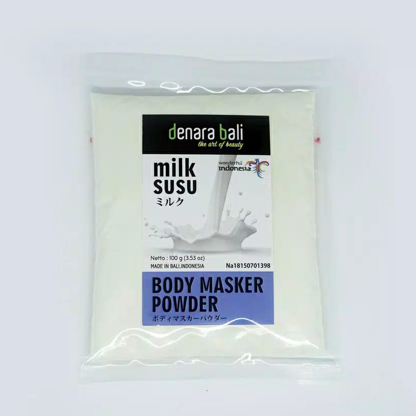 Denara Bali Body Masker Powder Milk Bath Susu 100gr